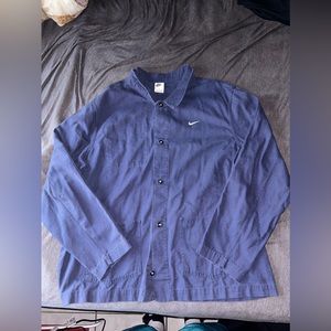 NIKE Life MENS Unlined Chore Canvas Jacket (NAVY BLUE)